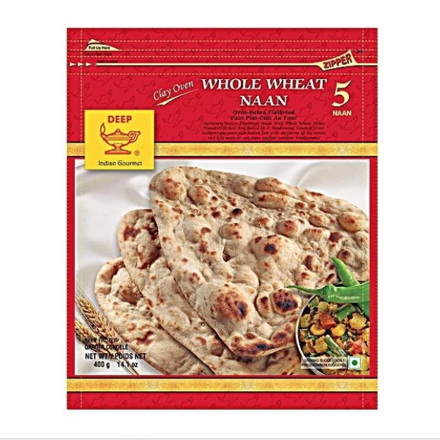 DEEP WHOLE WHEAT NAAN 5 PCS